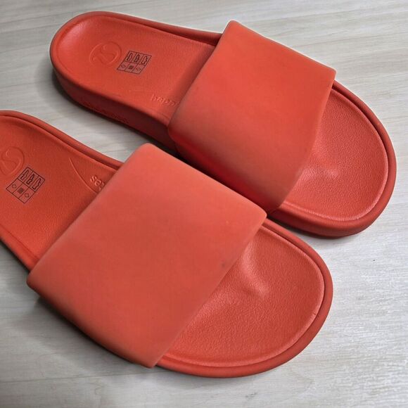Lululemon Restfeel Slide Red Solid Casual Slides Gym Women's Size 9 - Picture 4 of 14